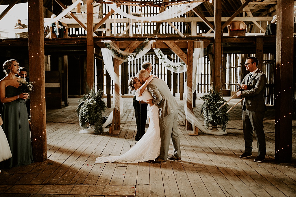 Wisconsin Barn Wedding | Copper Antler | Wedding ceremony in old family barn