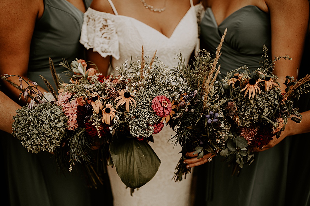 Wisconsin Barn Wedding | Copper Antler | Bridesmaids and bride