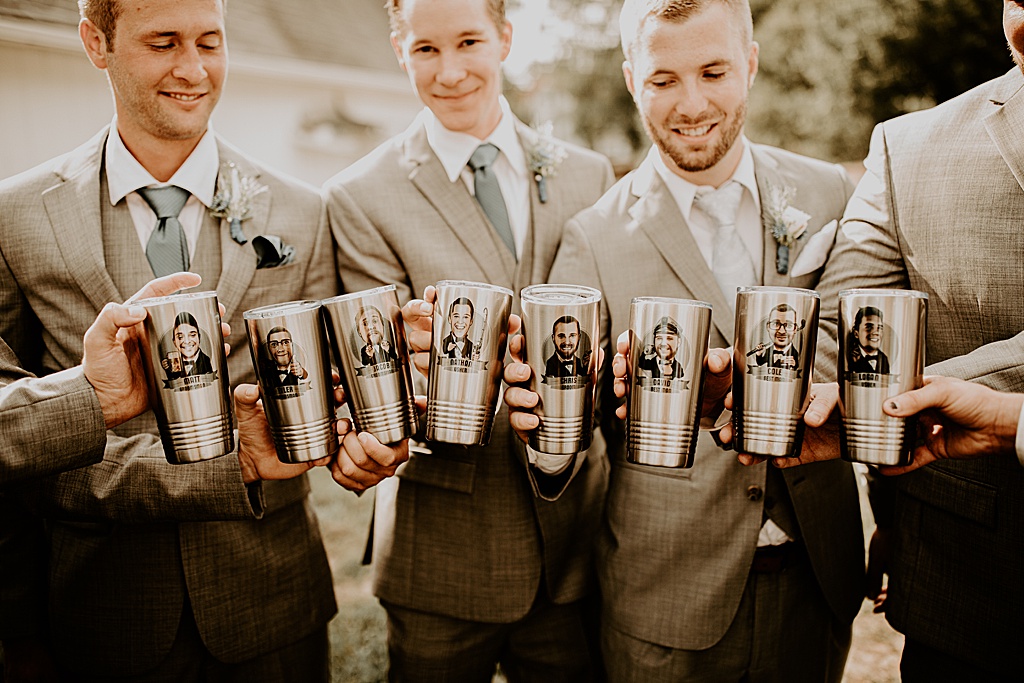 Wisconsin Barn Wedding | Copper Antler | Groom and groomsmen
