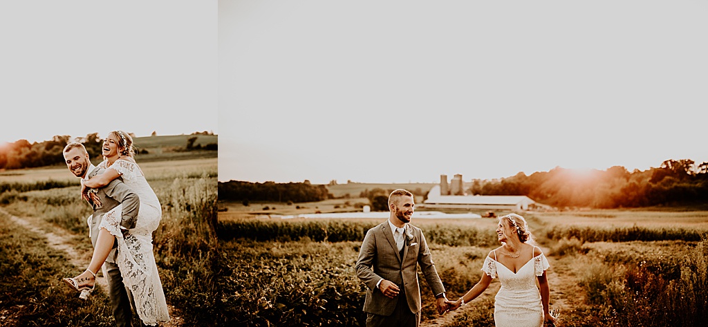 Wisconsin Barn Wedding | Copper Antler | Bride and groom